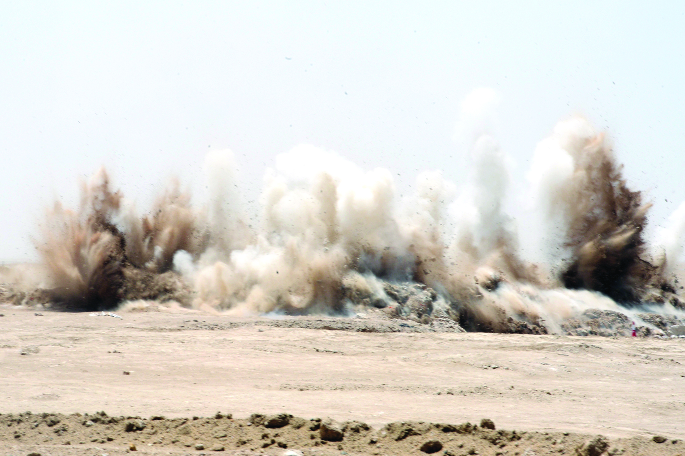 جانب من عمليات التفجير