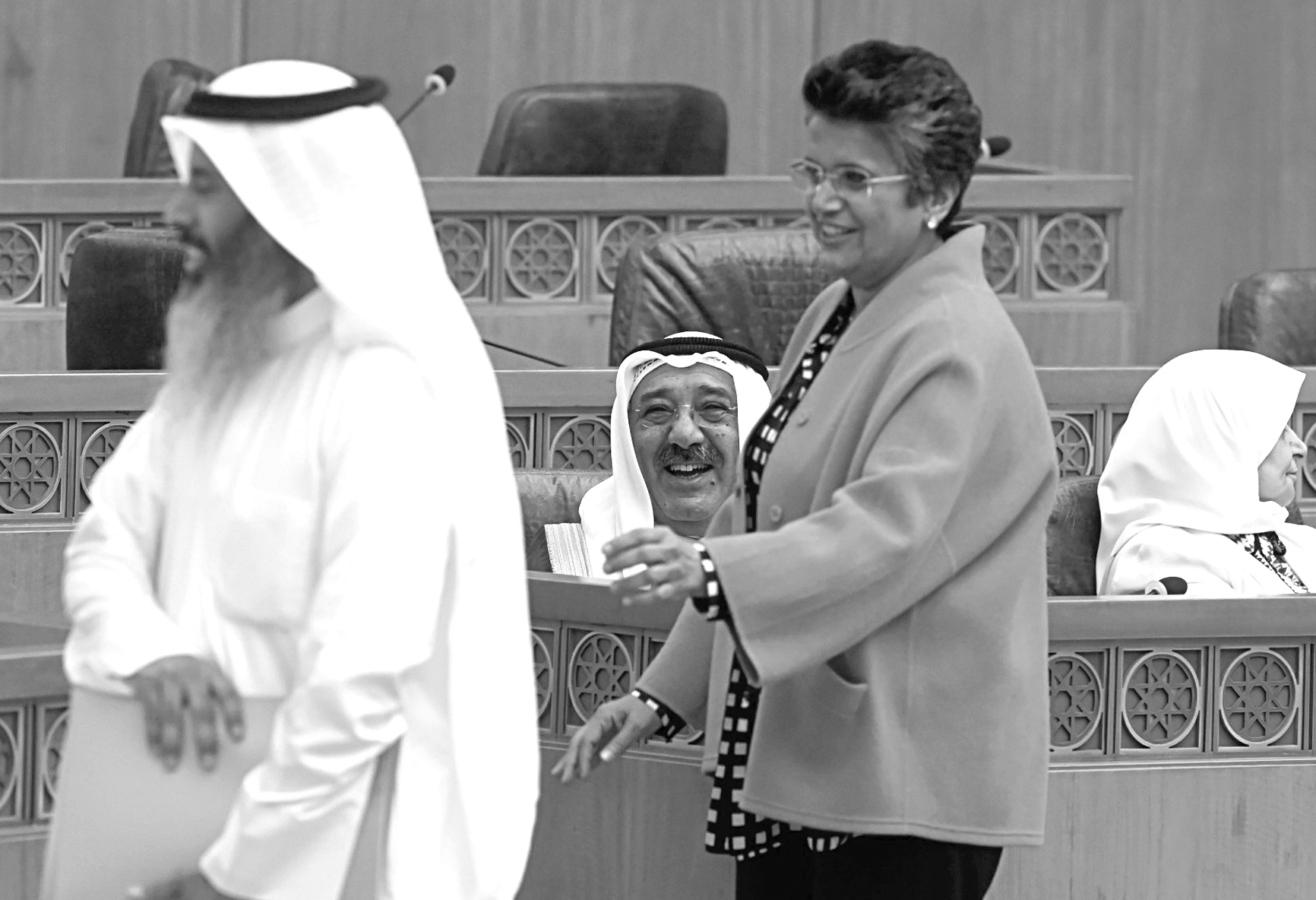 ناصر الصباح وصفاء الهاشم ونايف المرداس