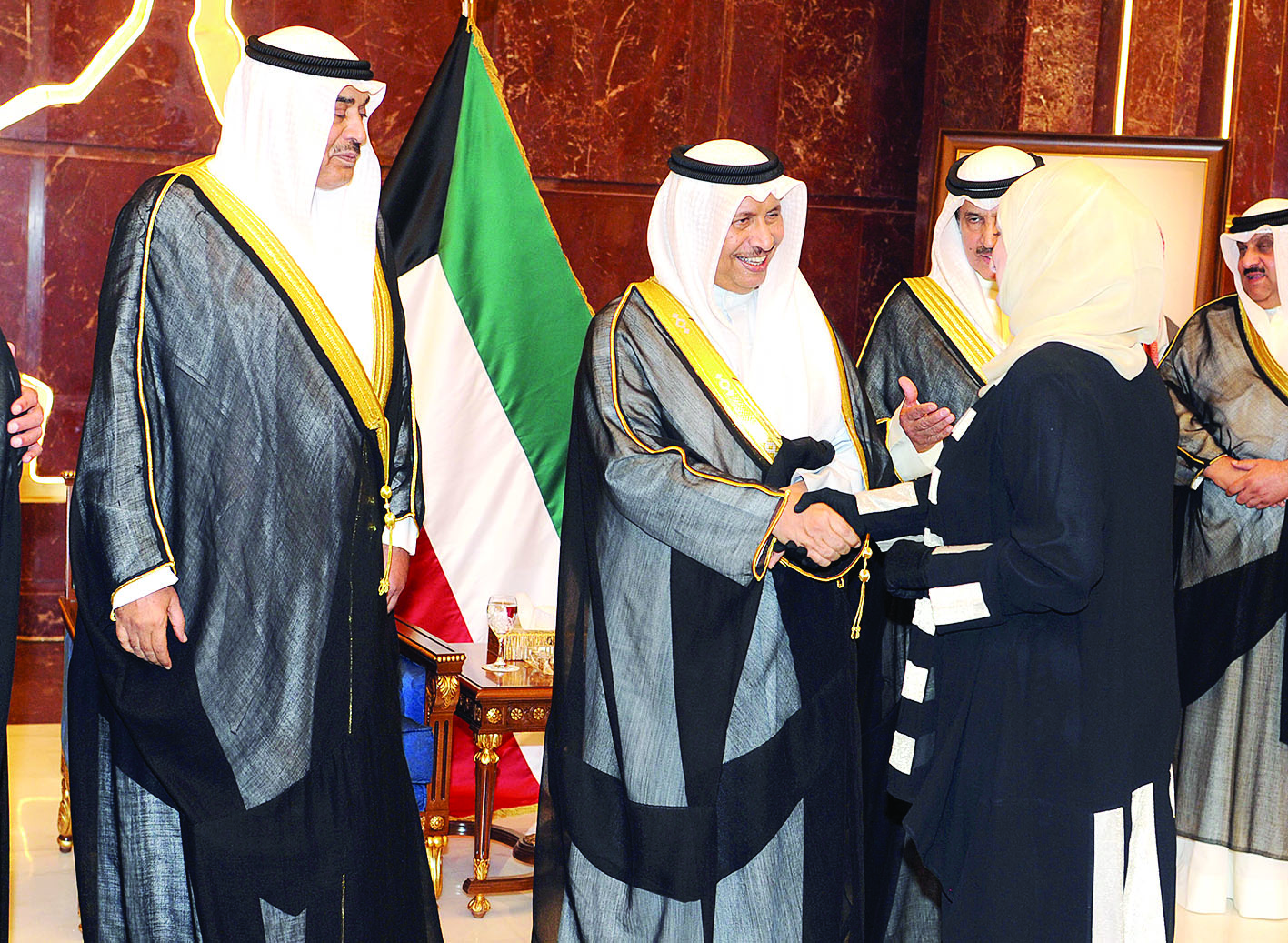 جابر المبارك مشاركاً الخالد في تقبل التهاني