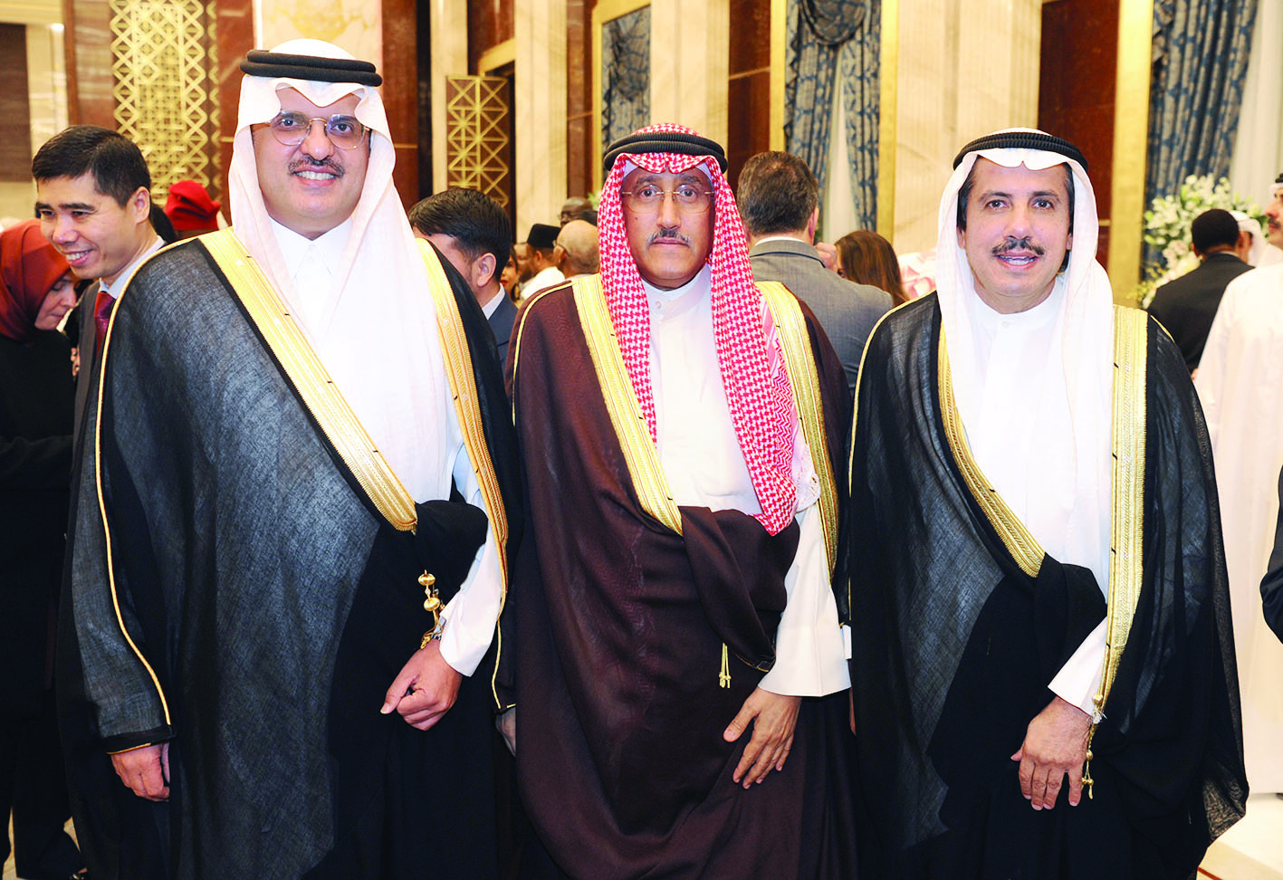 السفيران عزام الصباح والسعودي سلطان بن سعد وجابر الدعيج 