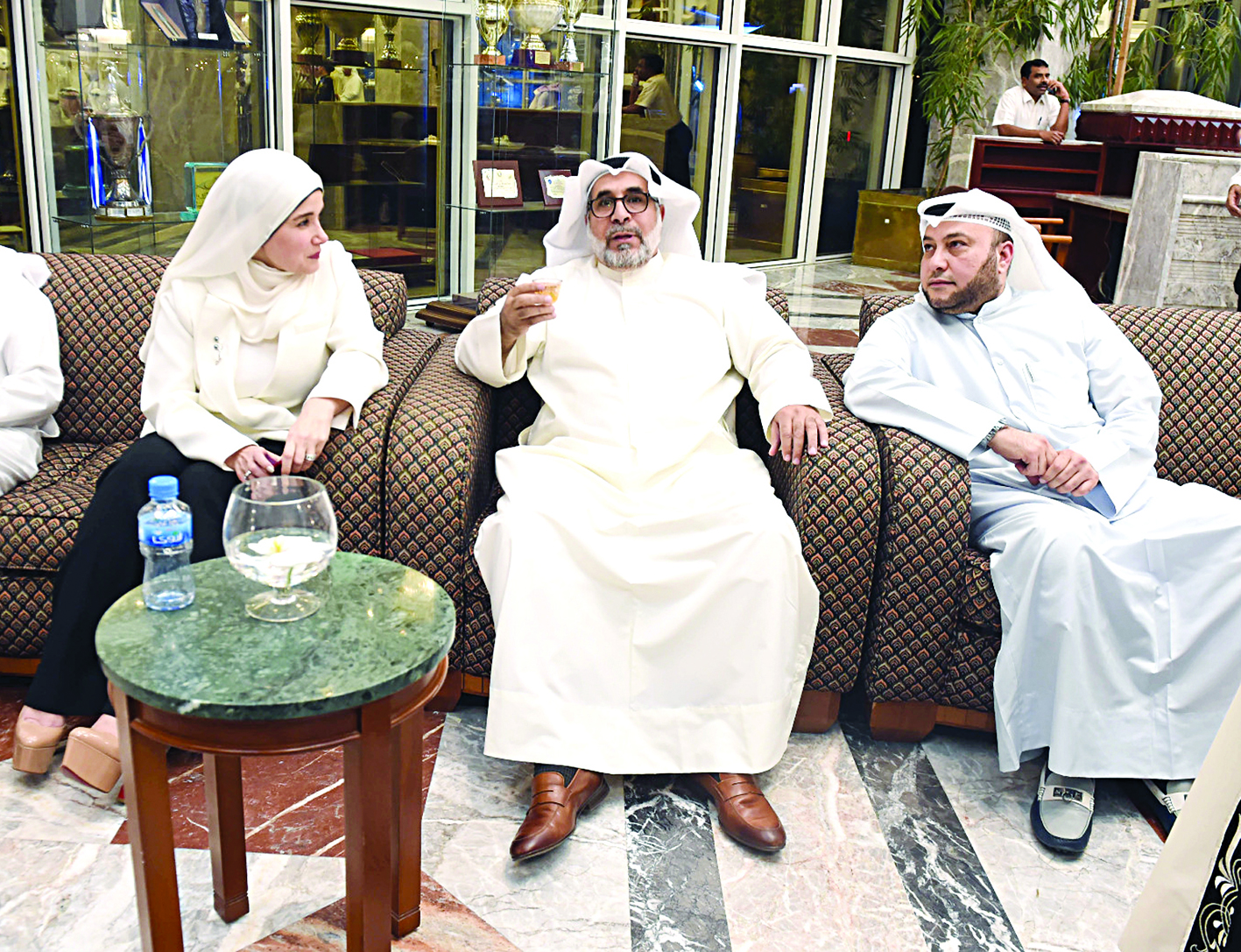 جنان بوشهري ويوسف الفوزان وماجد العلي