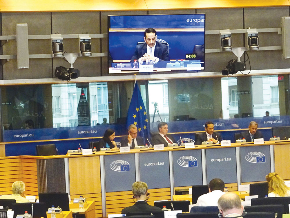 u0648u0632u064au0631 u0627u0644u062eu0627u0631u062cu064au0629 u0627u0644u0642u0637u0631u064a u0645u062au062du062fu062bu0627u064b u0641u064a u0627u0644u0628u0631u0644u0645u0627u0646 u0627u0644u0623u0648u0631u0648u0628u064a