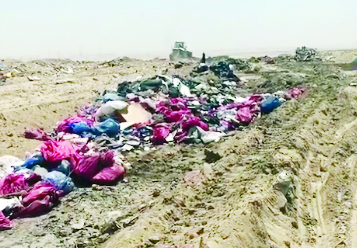 النفايات المحترقة