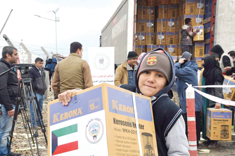 من مساعدات الكويت للنازحين العراقيين 