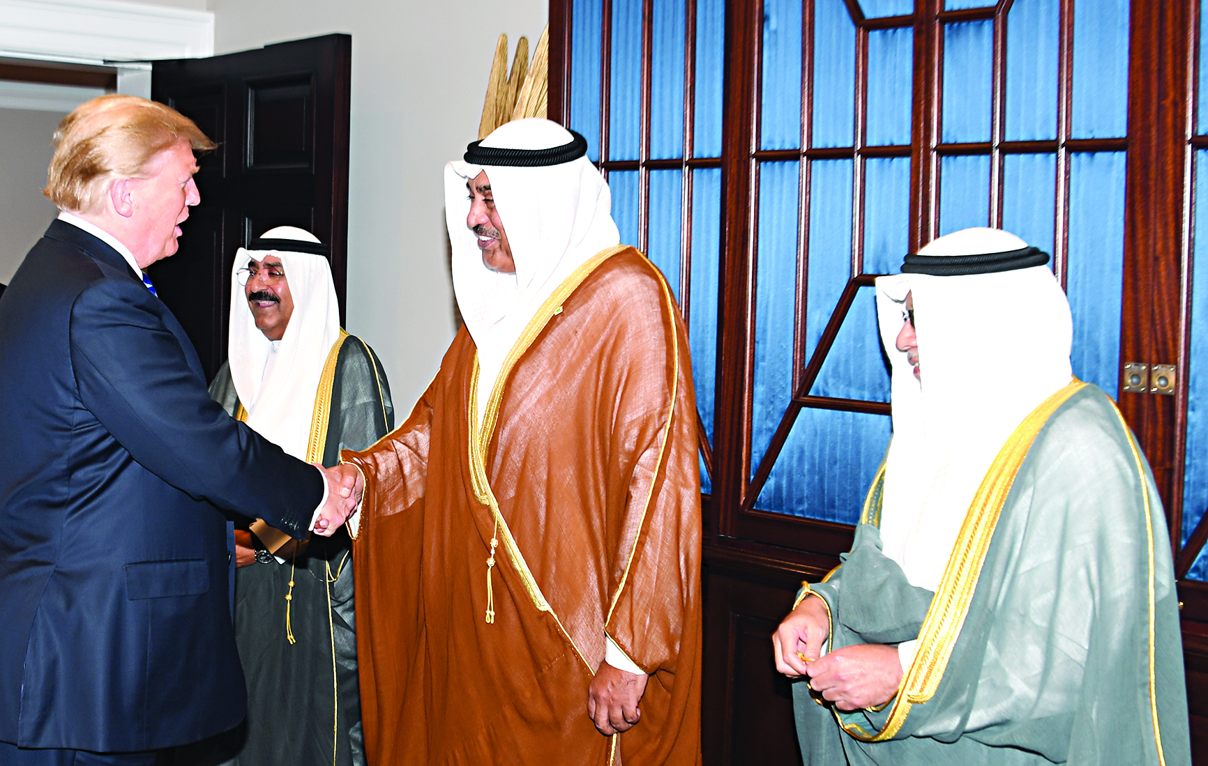 ترامب مرحباً بمشعل الأحمد وصباح الخالد وخالد الجراح