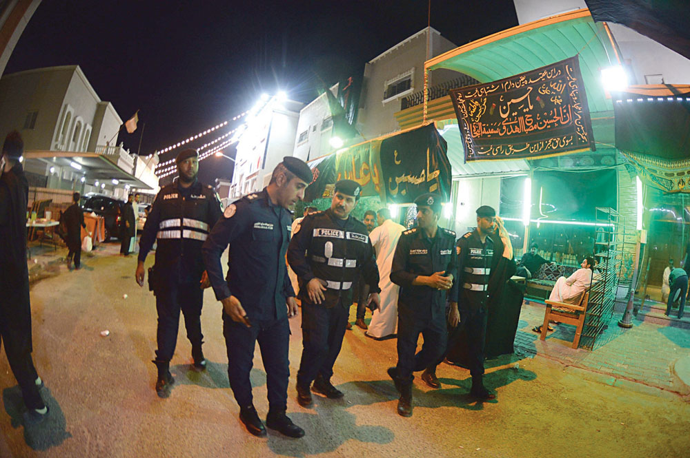 مواكبة أمنية في محيط الحسينية 