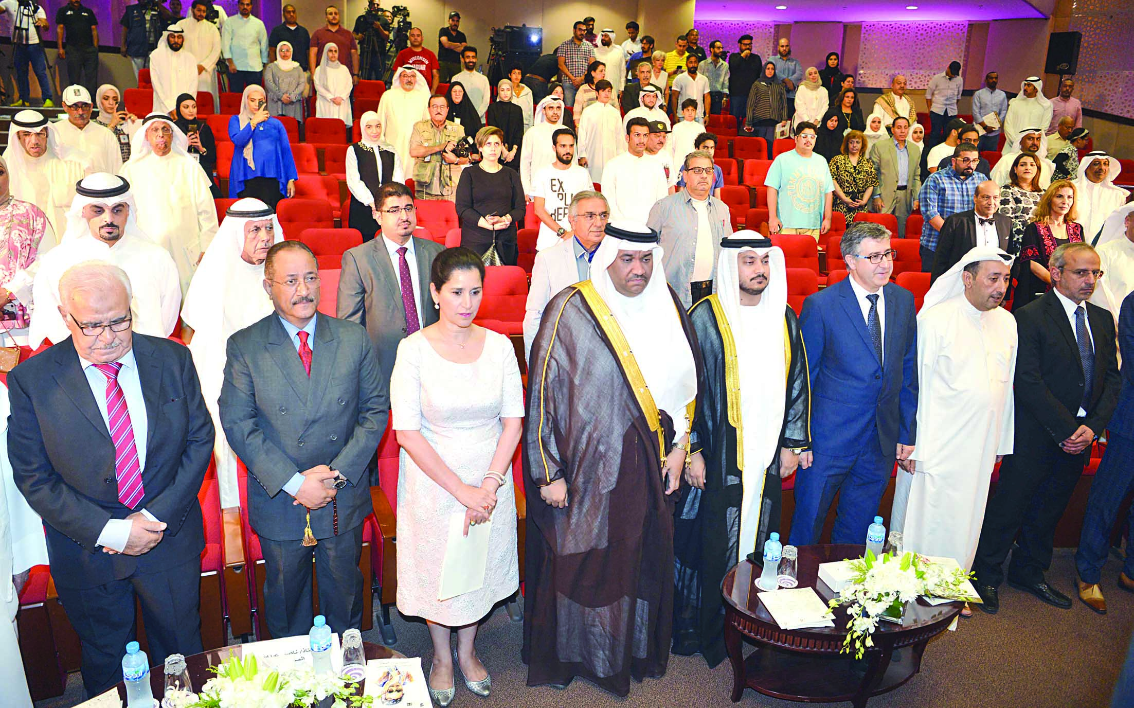 خلال عزف النشيد الوطني	 (تصوير نايف العقلة)