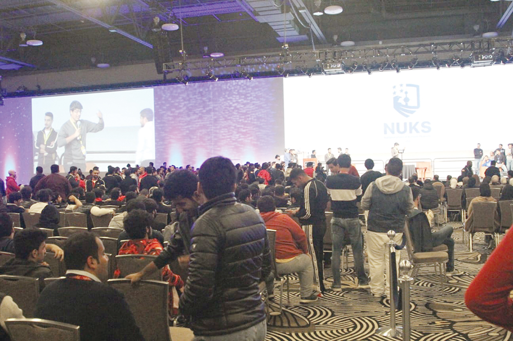 من المهرجان الطلابي لقائمة الوحدة الطلابية