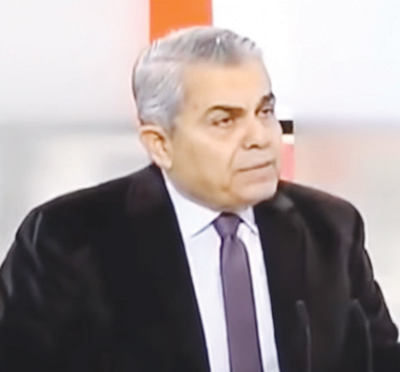 حكمت ديب خلال الحلقة التلفزيونية