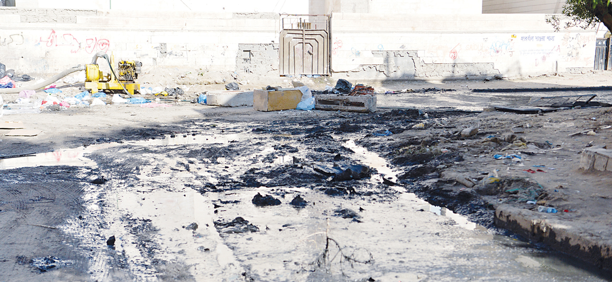 مجاري الصرف تشكل جدولاً