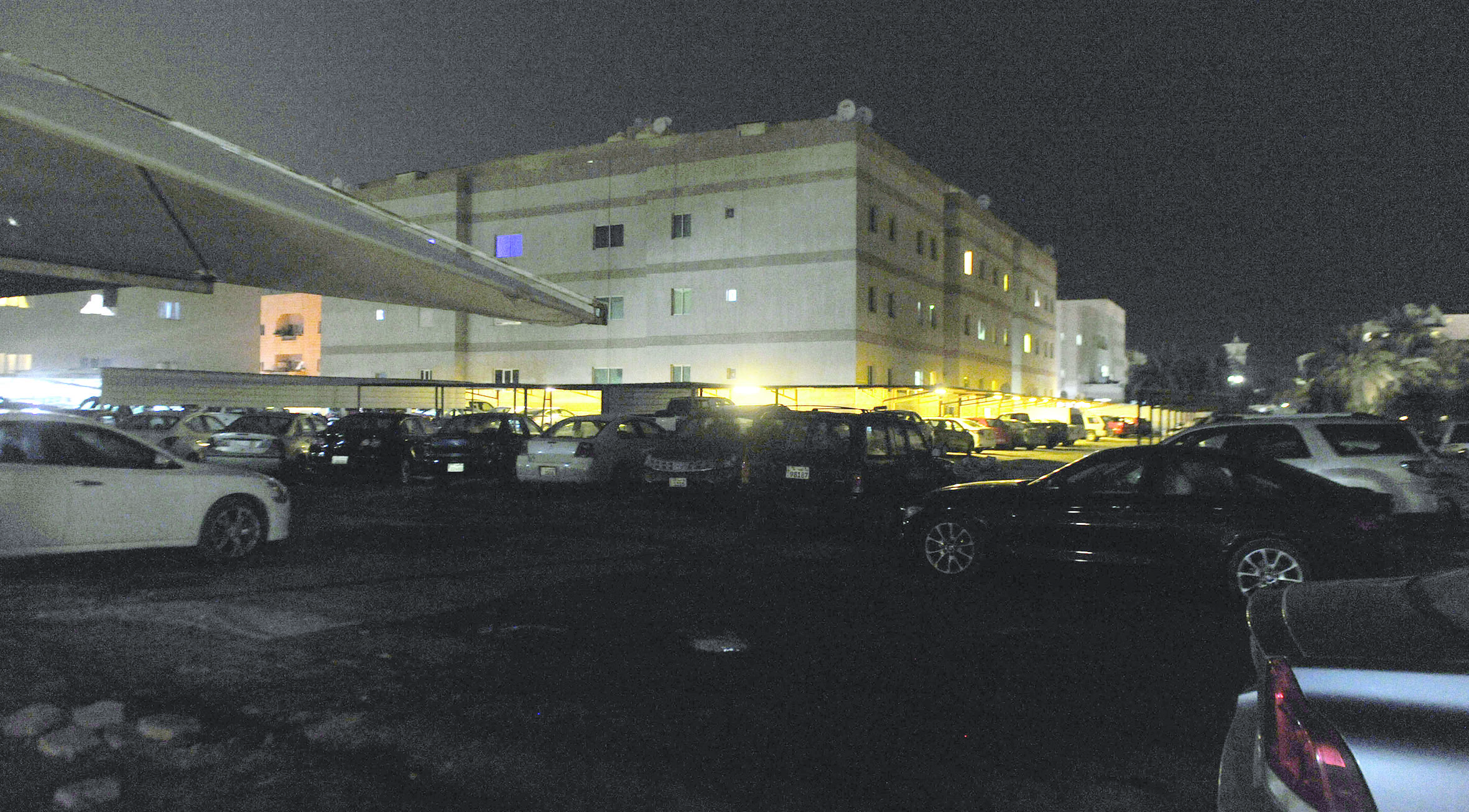 ظلام في منطقة الخلل قبل إصلاحه 