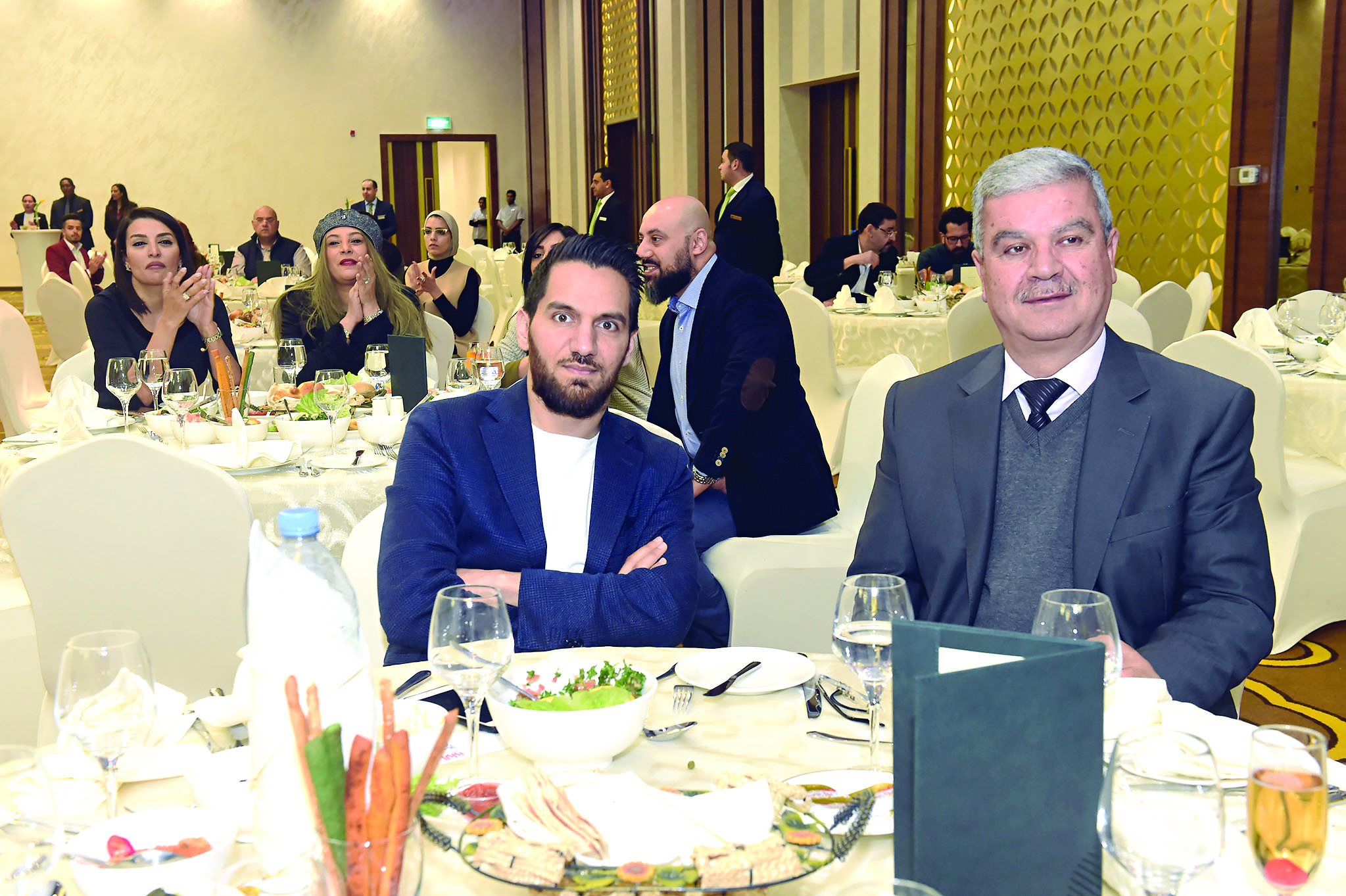 أحمد العجوز ونزار مرعب من وكالة «ميديا سيتي» 