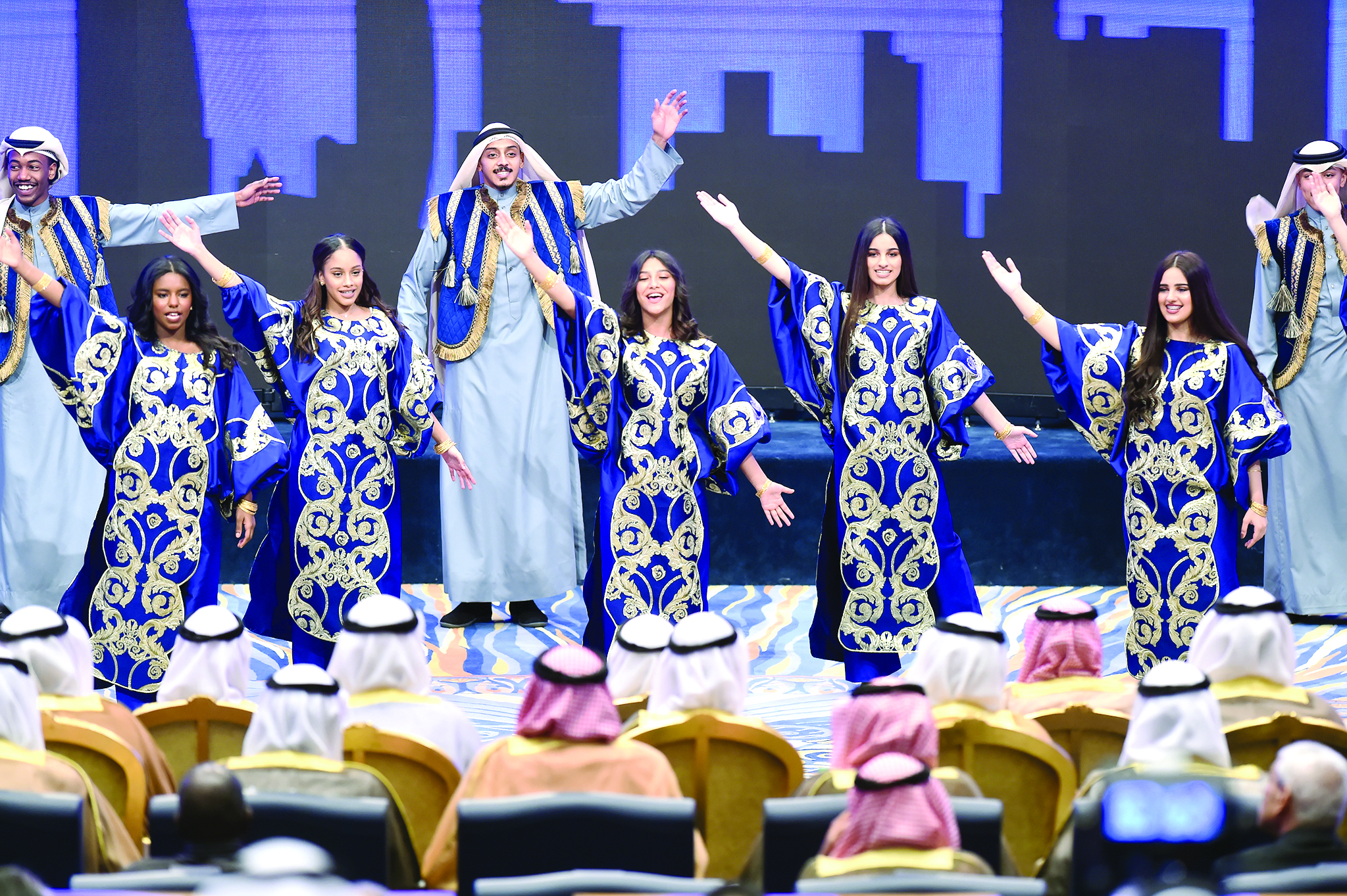 من الأوبريت الوطني الذي قدم بالحفل