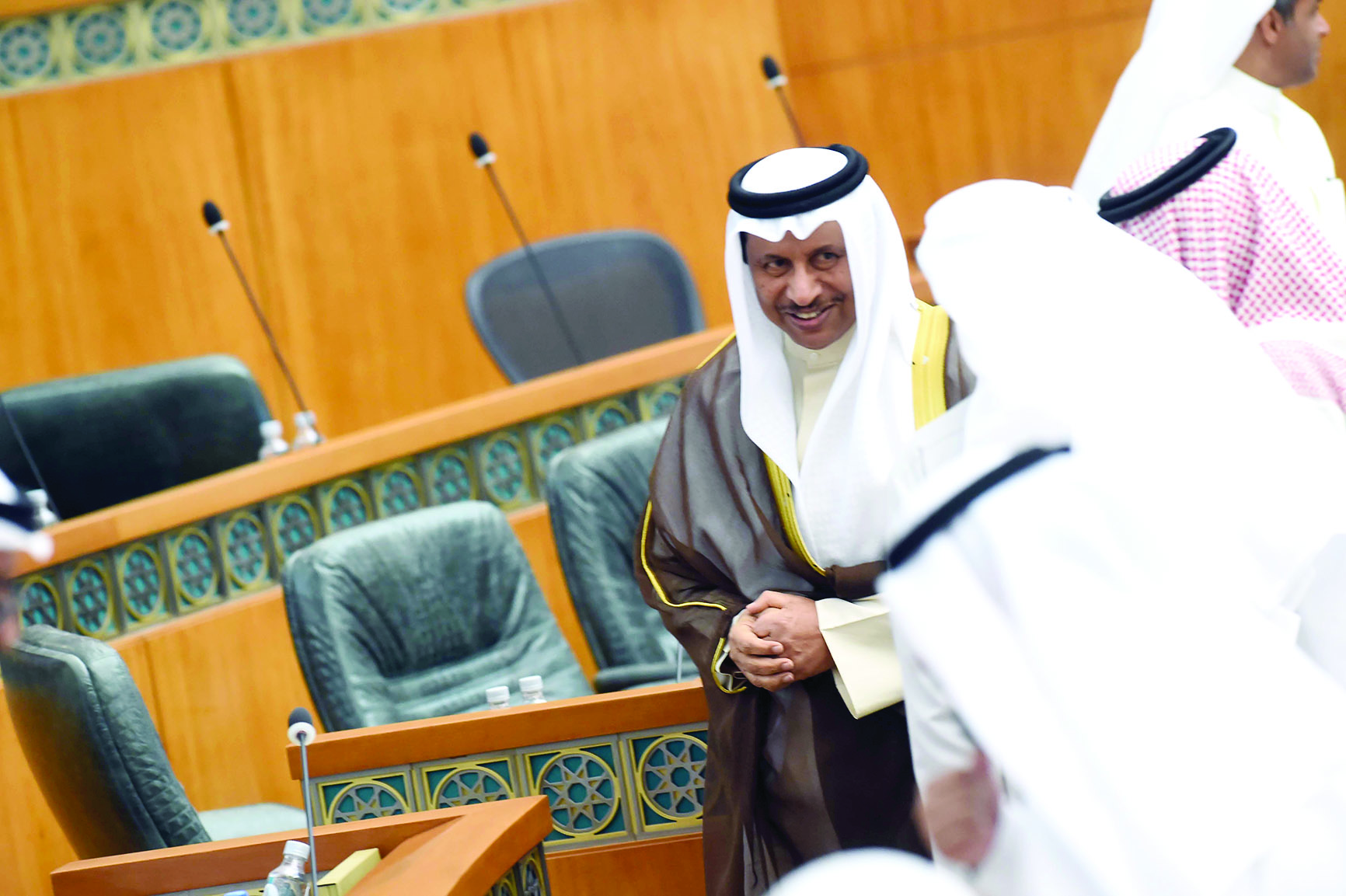 المبارك لدى دخوله