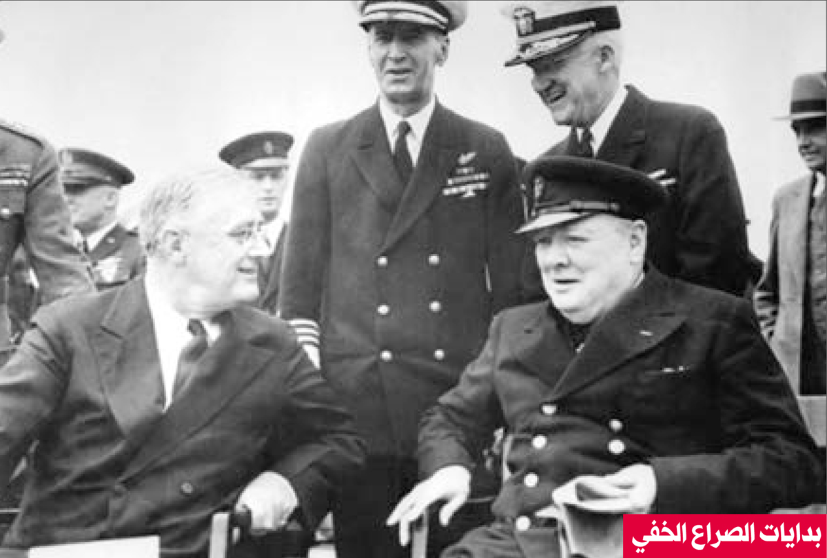 u0627u0644u0631u0626u064au0633 u0627u0644u0623u0645u064au0631u0643u064a u0641u0631u0627u0646u0643u0644u064au0646 u0631u0648u0632u0641u0644u062a (u064au0633u0627u0631u0627u064b) u0648u0631u0626u064au0633 u0627u0644u0648u0632u0631u0627u0621 u0627u0644u0628u0631u064au0637u0627u0646u064a u0648u0646u0633u062au0648u0646 u062au0634u0631u0634u0644 u0641u064a u0635u0648u0631u0629 u0645u0634u062au0631u0643u0629 u062au0639u0648u062f u0625u0644u0649 u064au0646u0627u064au0631 1943