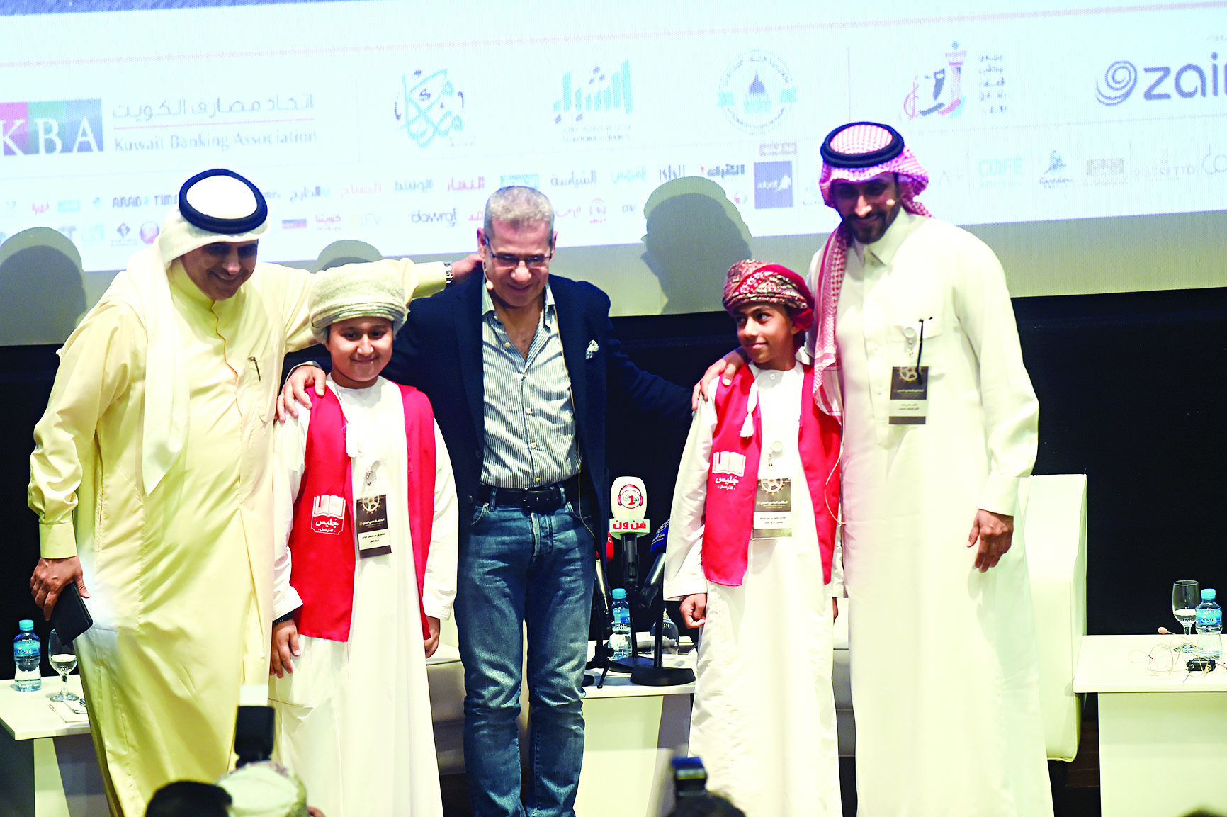 سامي الجابر ومصطفى الآغا في جلسة الإعلام والرياضة 