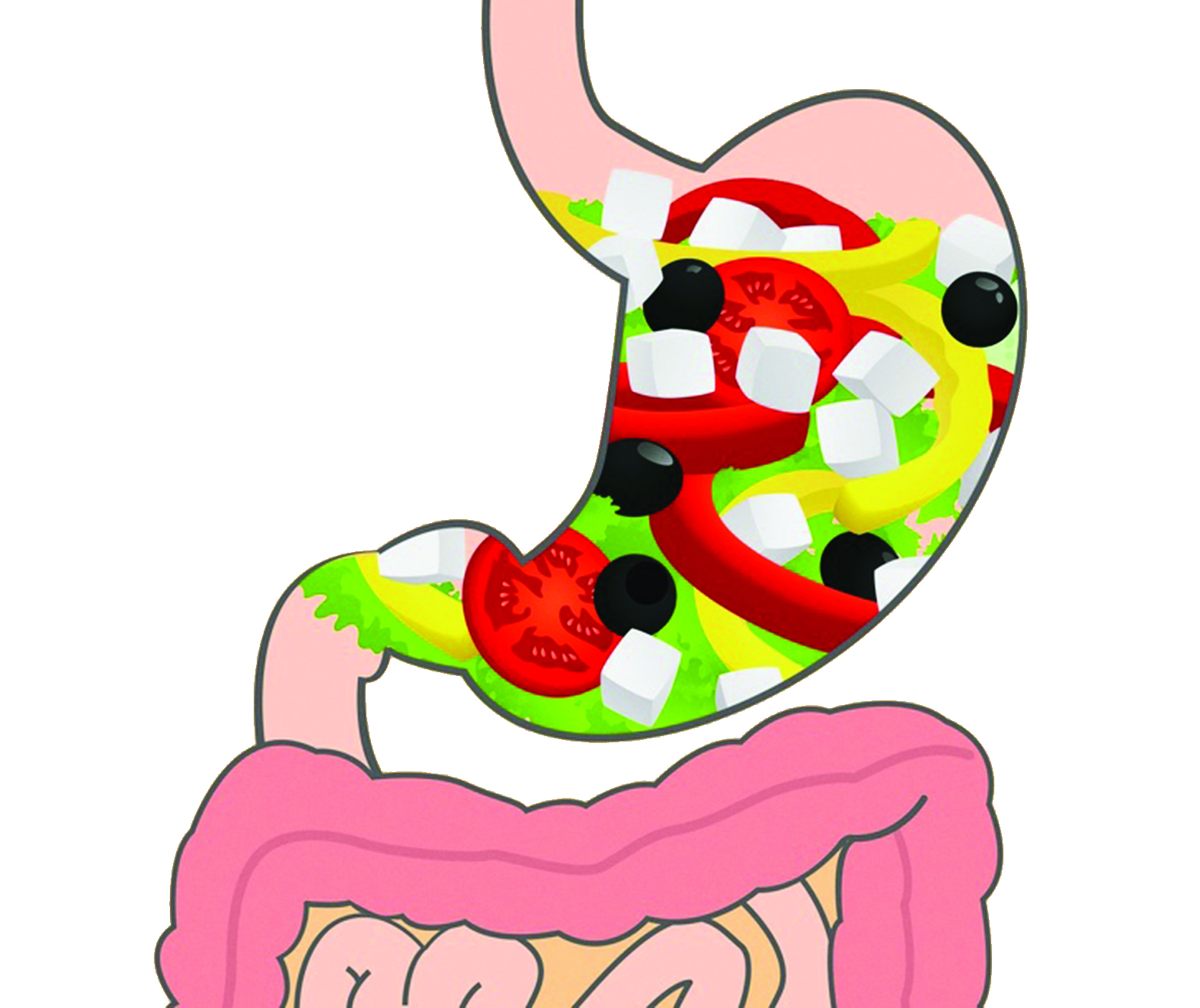 سلطة الخضراوات مع الزيت  (ساعة تقريبا)