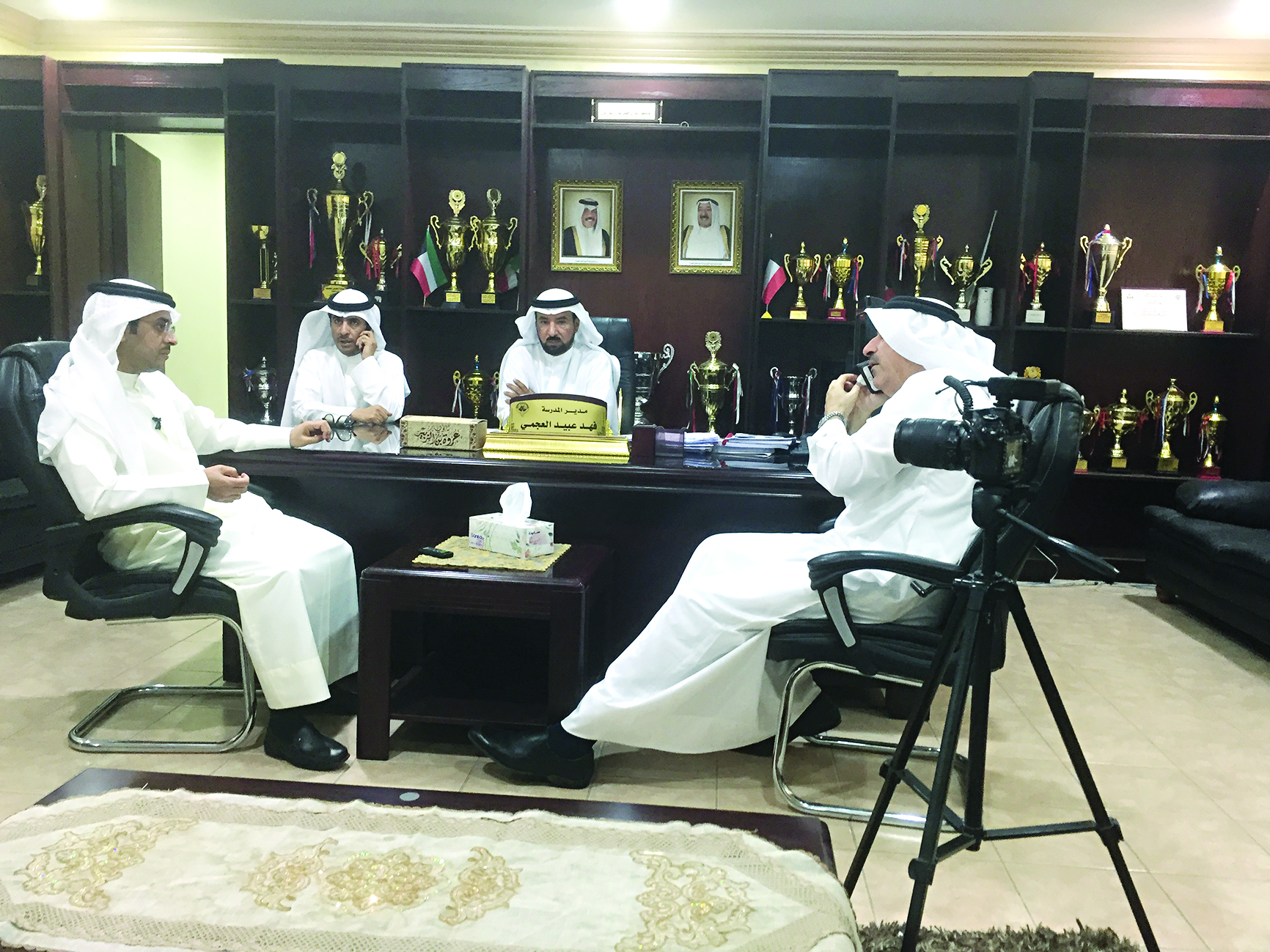 الحجرف والغيث والعجمي في إدارة المدرسة بعد الجولة 