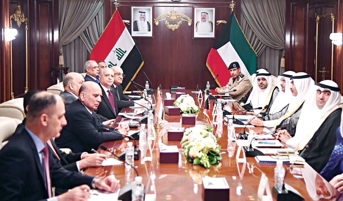 جانب من المباحثات الرسمية برئاسة صباح الخالد والغضبان