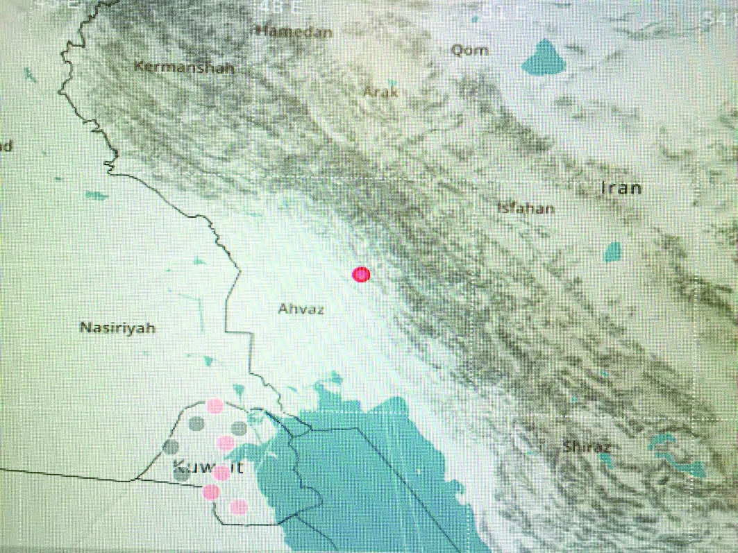 تاثيرات الهزة على مناطق الكويت