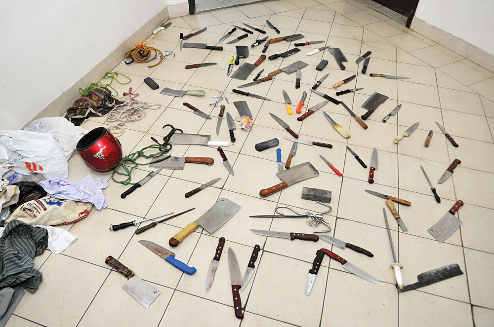 عدّة الذبح المضبوطة مع القصابين الجائلين