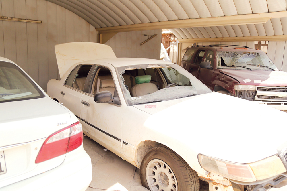 السيارات المتضررة