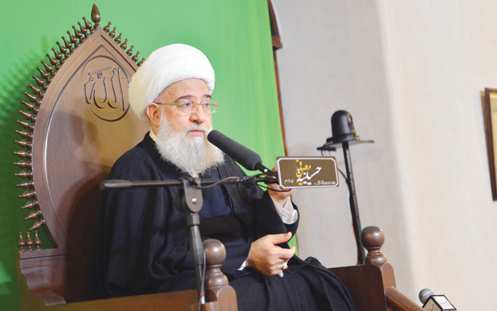 فاضل المالكي خطيباً في حسينية معرفي