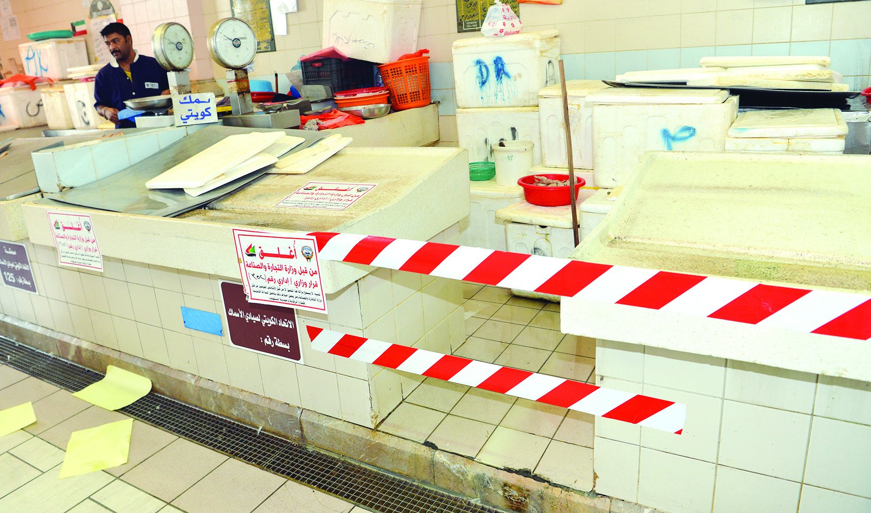 جانب من البسطات التي تم اغلاقها 