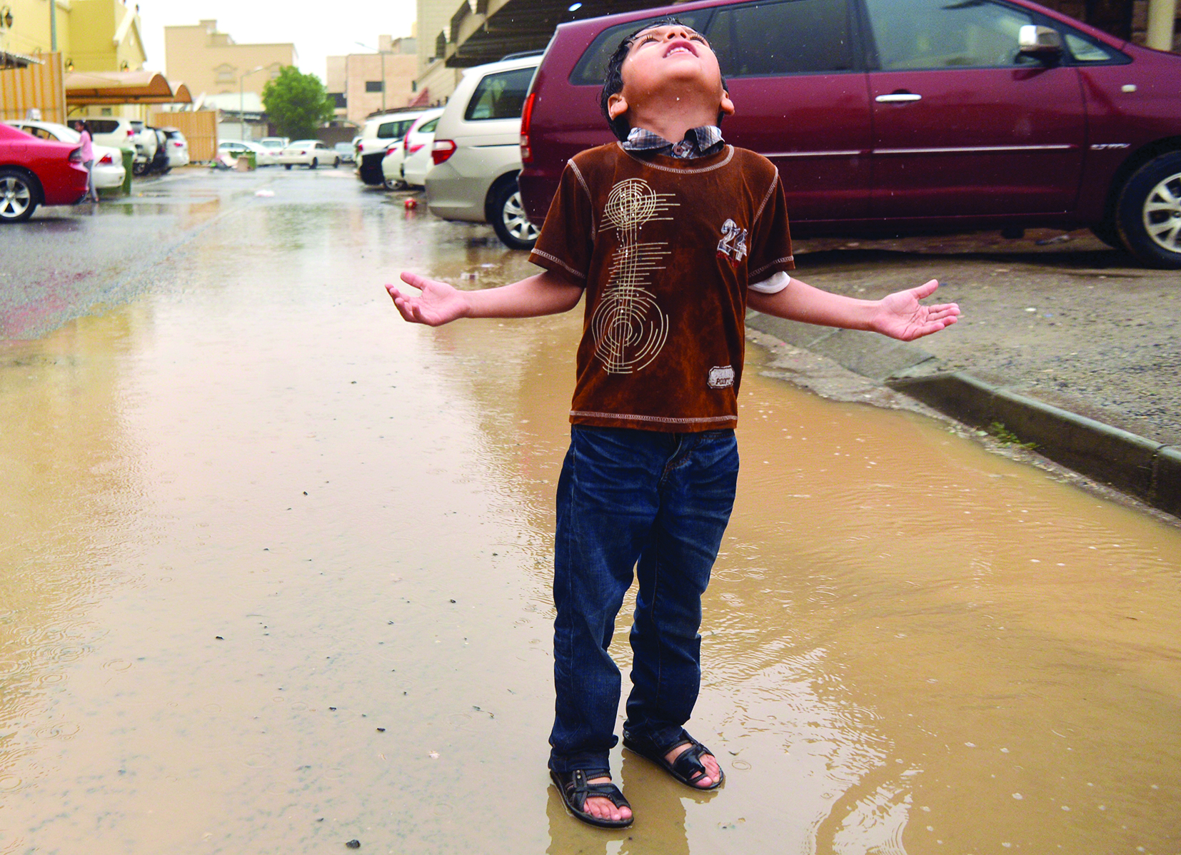 أمطار في الجهراء السنة الماضية 	(أرشيف «الراي»)