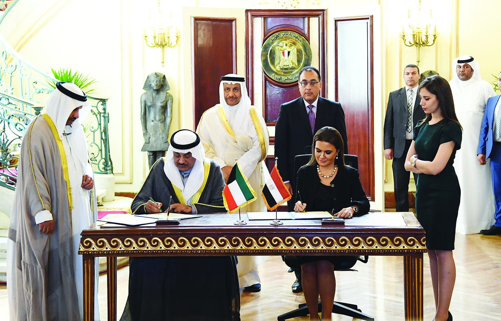 صباح الخالد يوقّع ونصر الاتفاقية بحضور المبارك ومدبولي