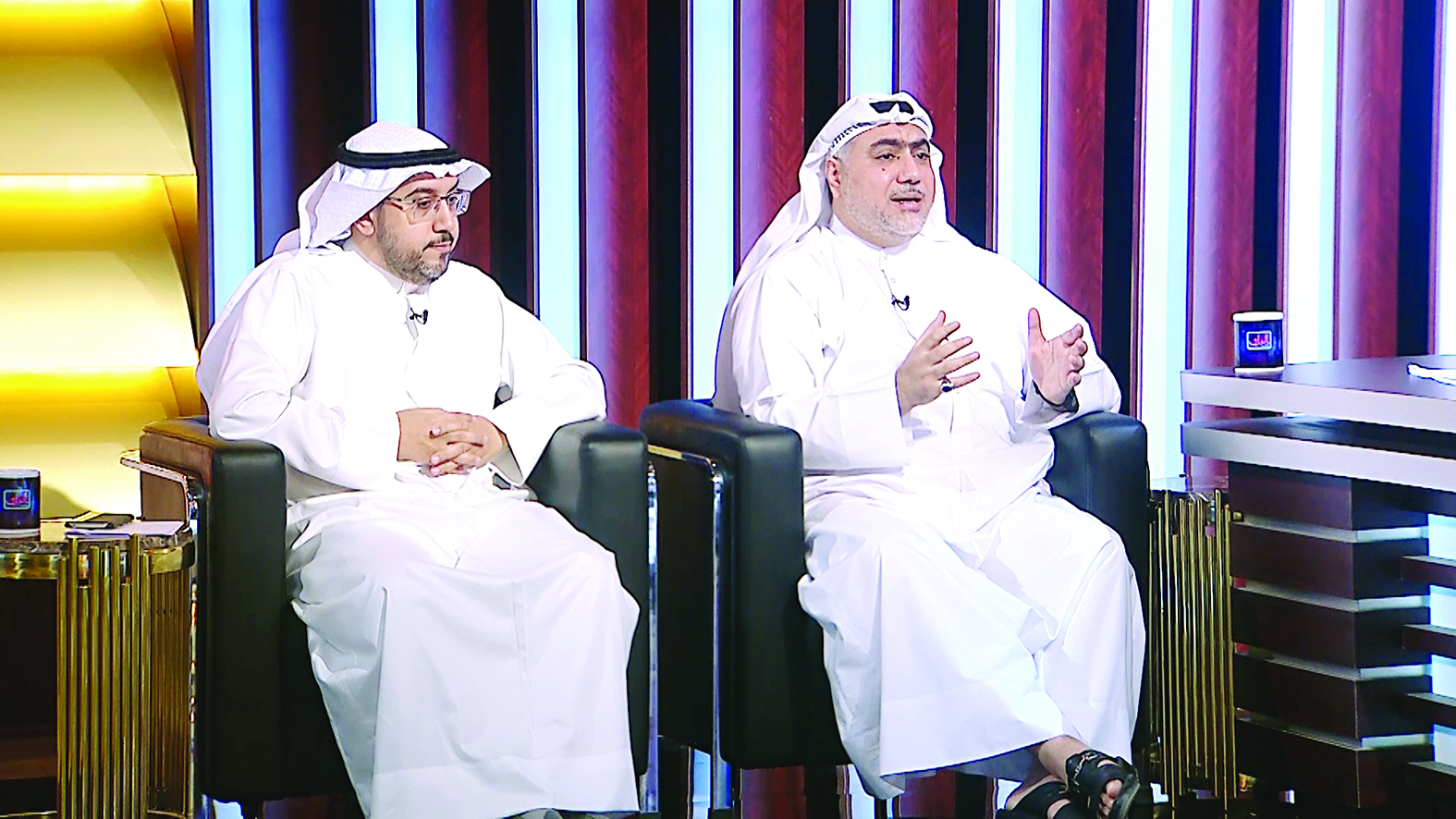 النائبان الشطي والشاهين خلال الحوار