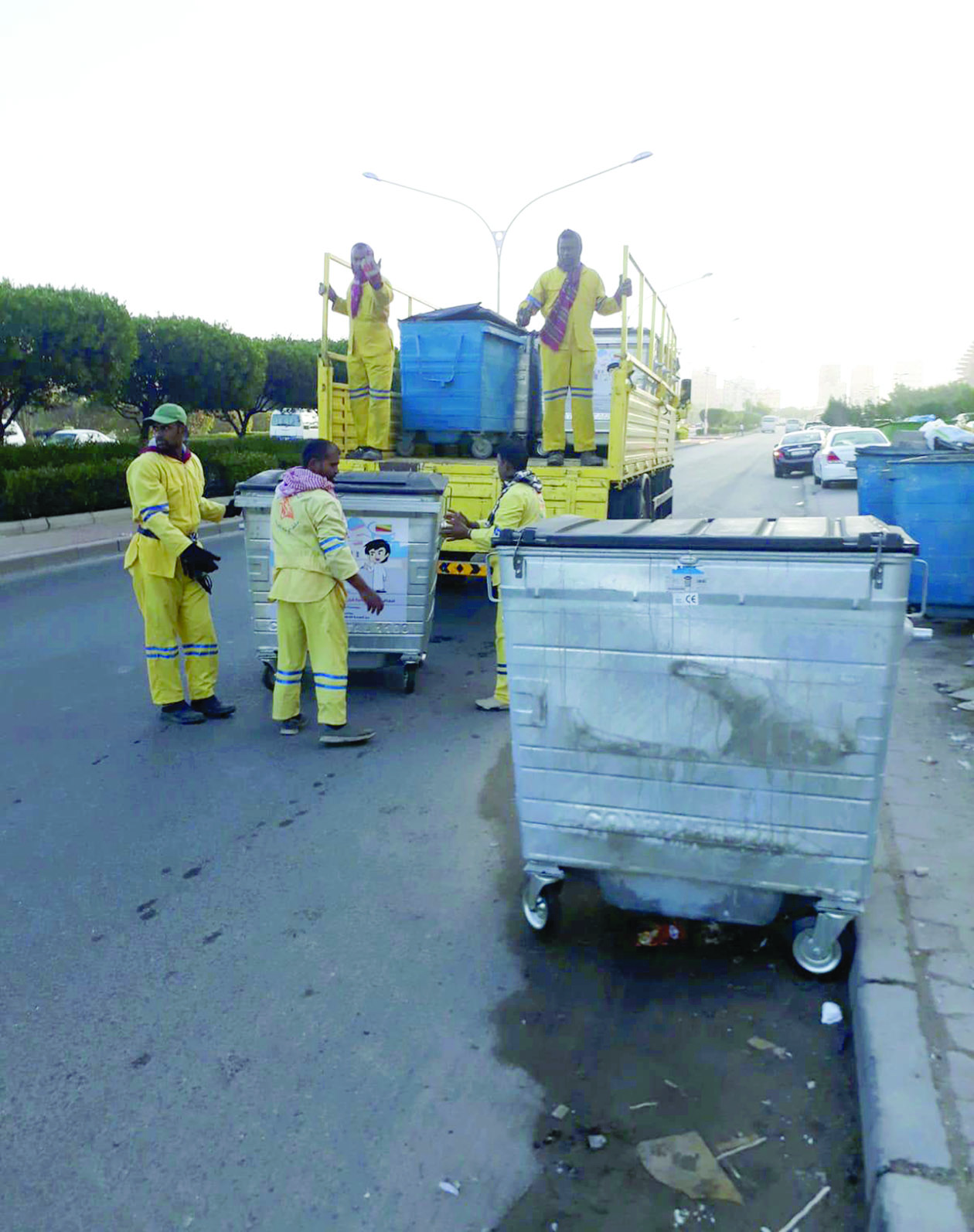 توزيع الحاويات على مناطق محافظة الفروانية