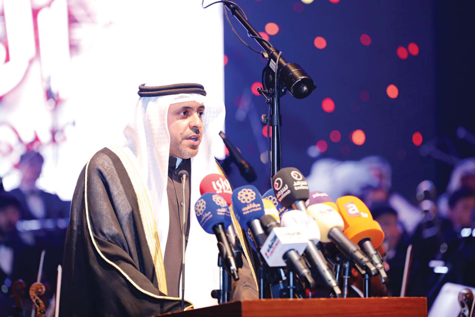 وزير الإعلام يلقي كلمة راعي المهرجان 