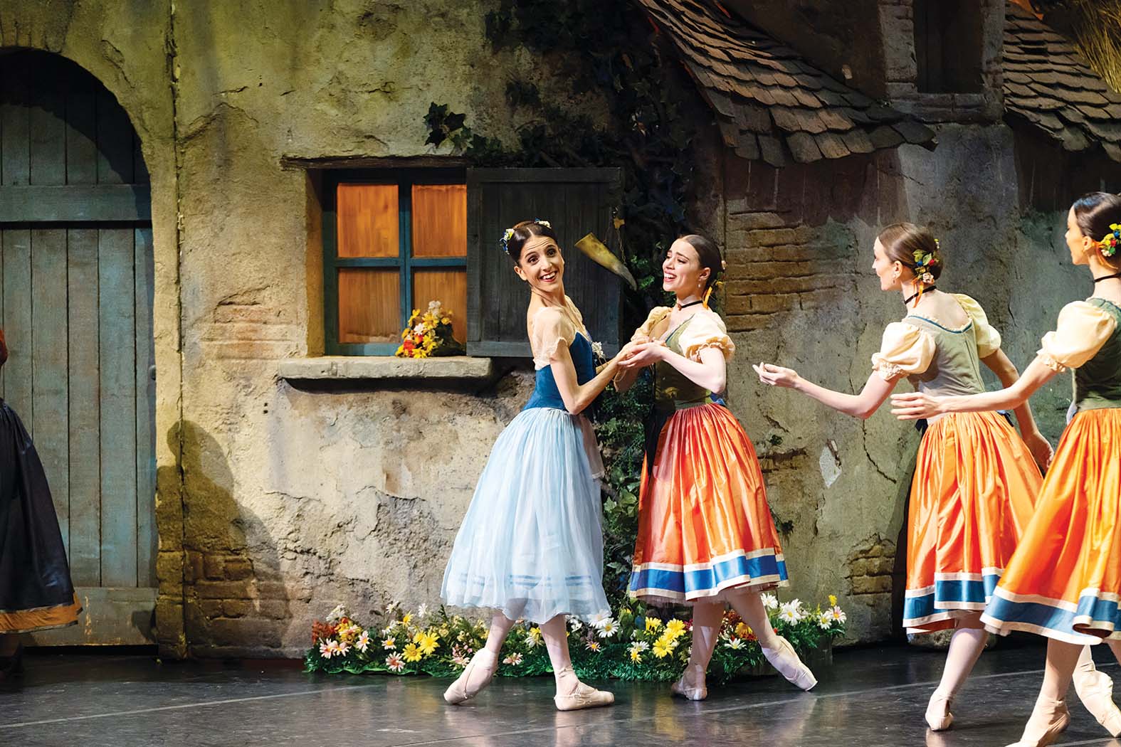 جيزيل مع الفلاحين في قرية راين لاند