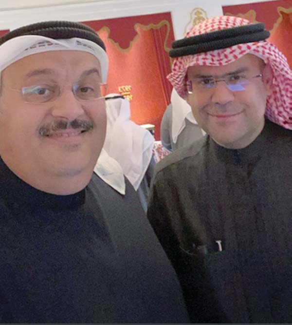 الزميل وليد الجاسم مع عبدالعزيز إسحق