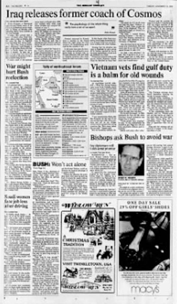  خبر إطلاق سراح فيرماني في عدد 13 نوفمبر 1990 من جريدة «هاكنساك نيوجيرسي»