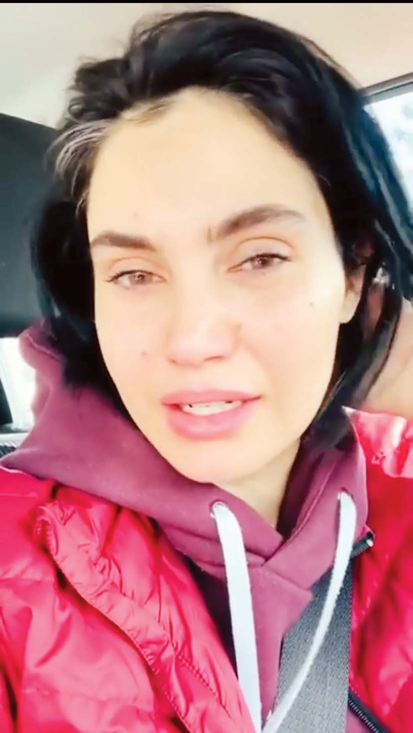 مديحة الحمداني في الفيديو الذي بثته