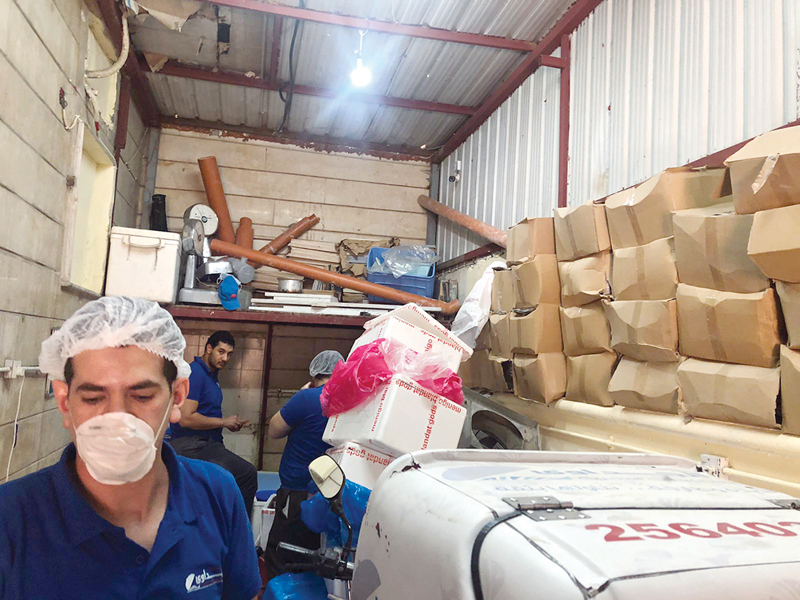 مخزن مخالف يفتقد للاشتراطات الصحية 