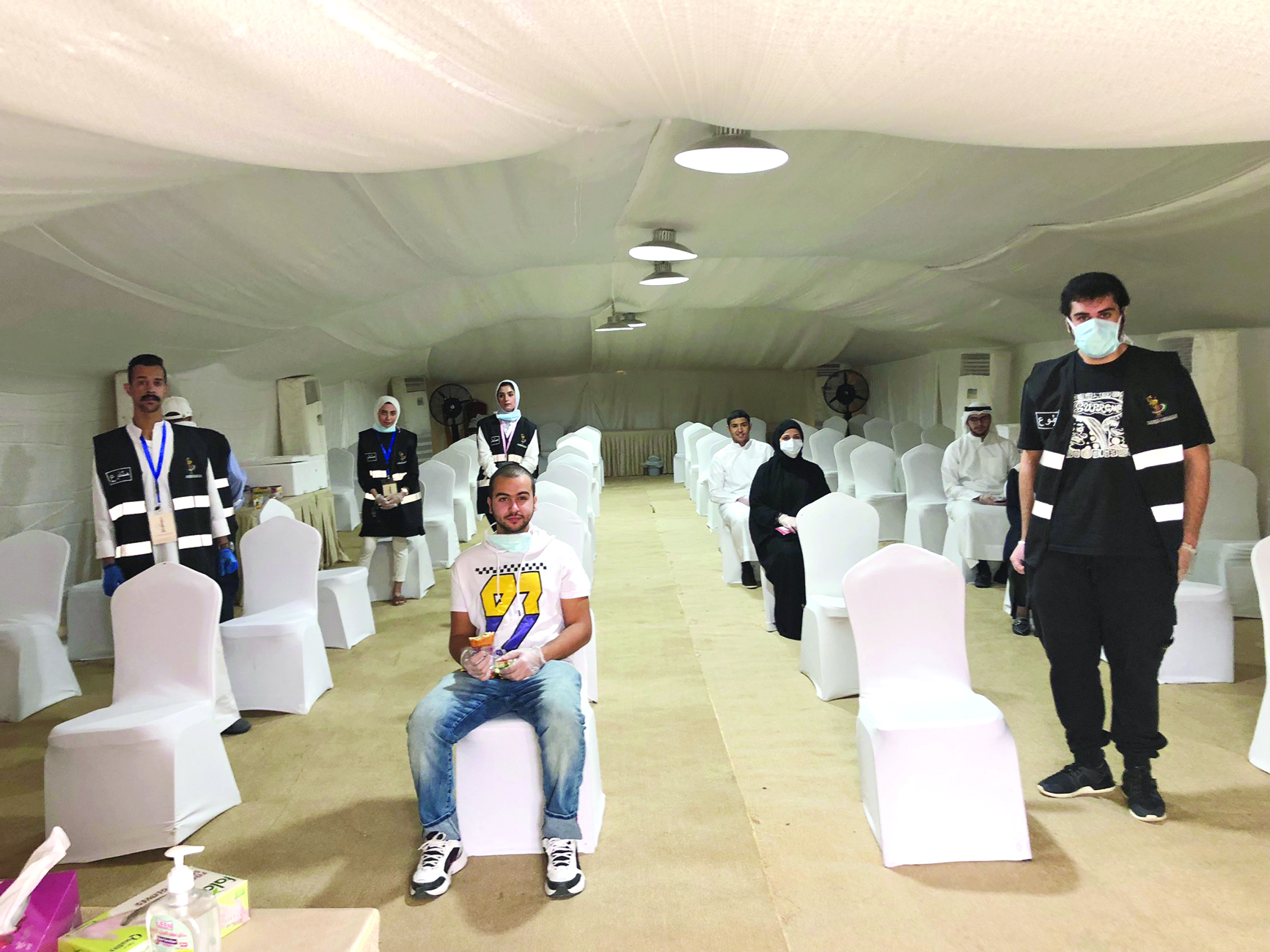 تنظيم للمتبرعين من قبل الفرق التطوعية