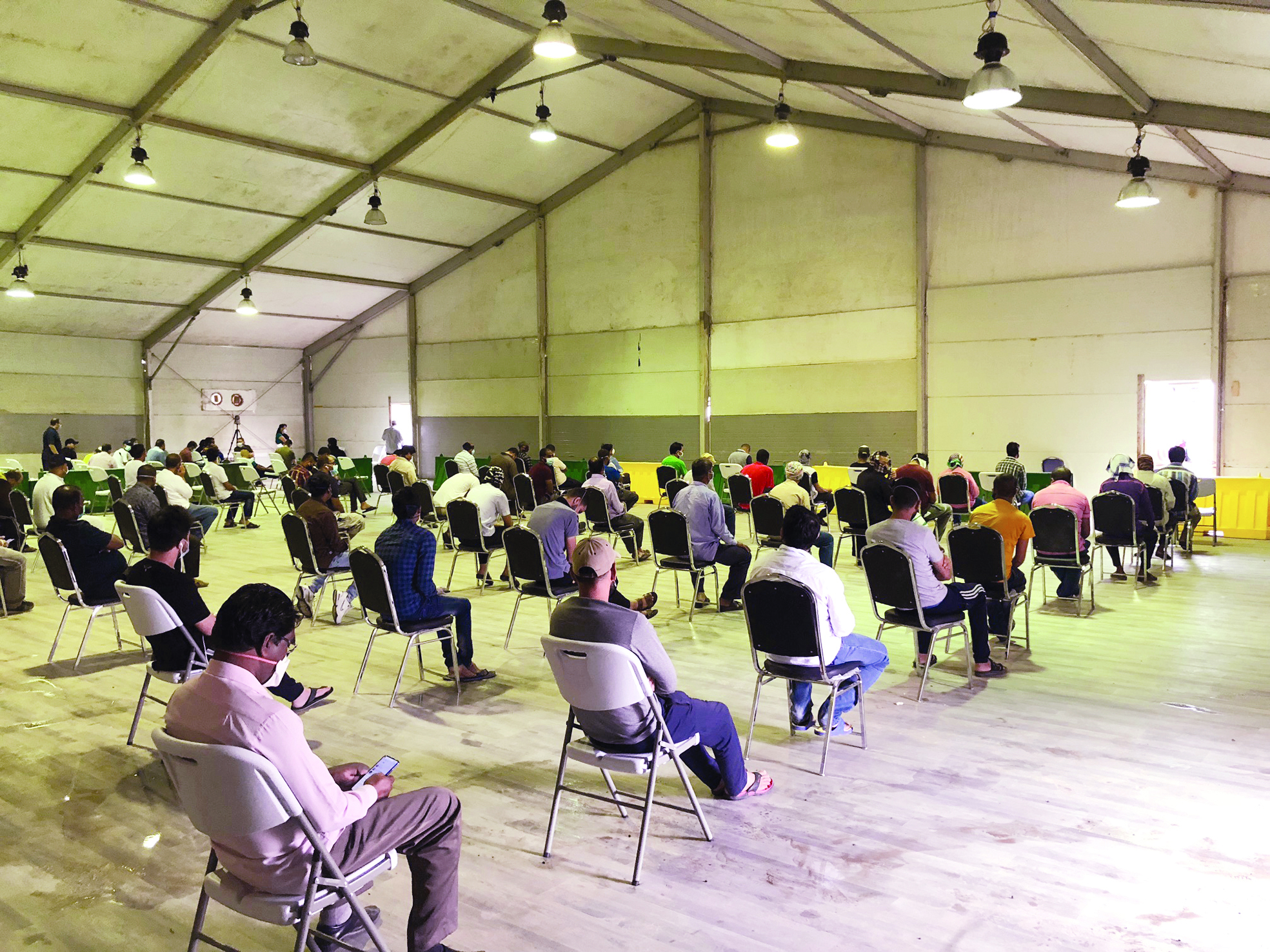 قاعة انتظار المستشفى الميداني في المهبولة