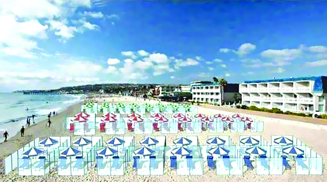 مقصورات شاطئية شفافة