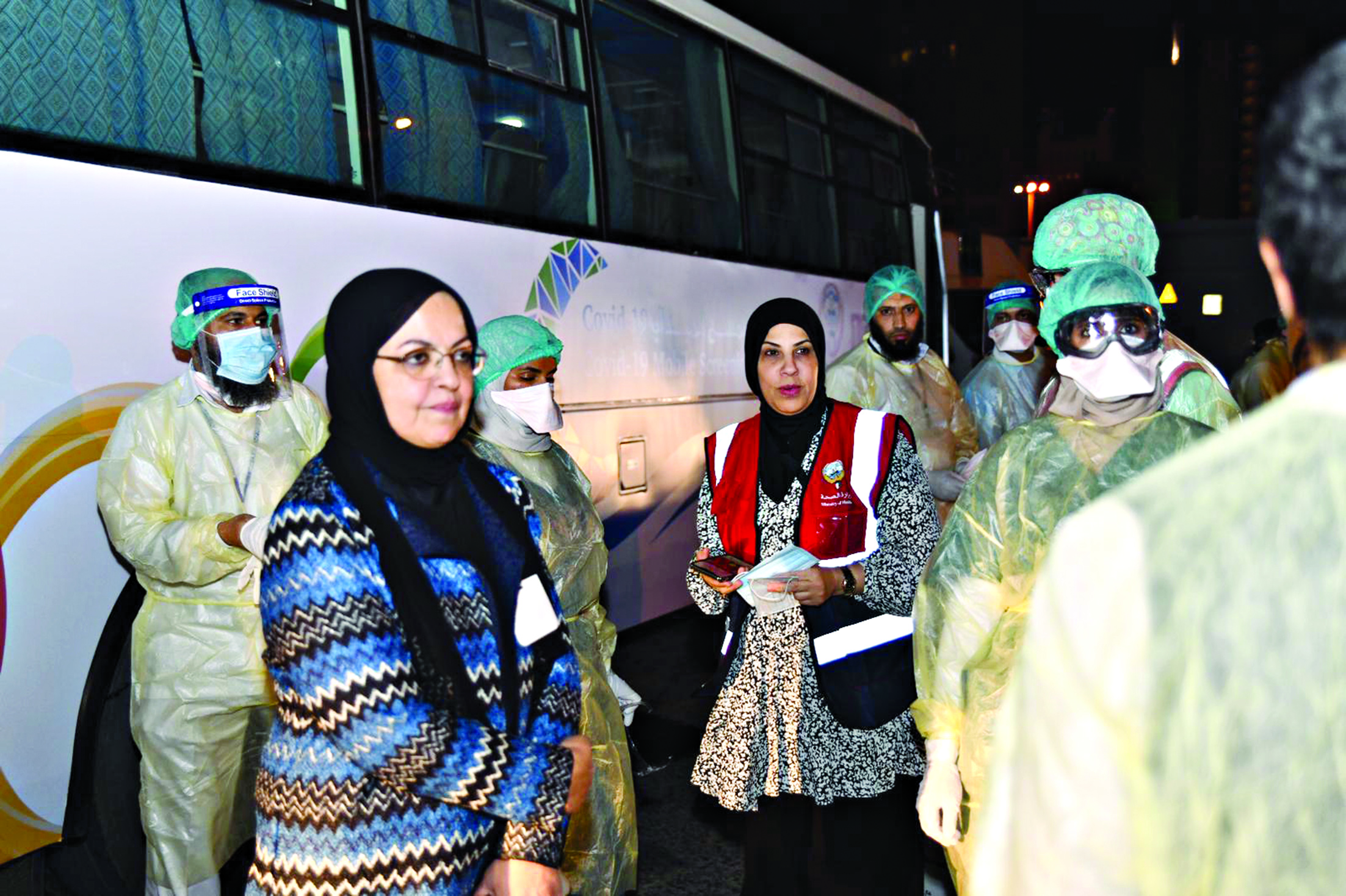 وكيل الصحة العامة الدكتورة بثينة المضف تتابع سير العمل 