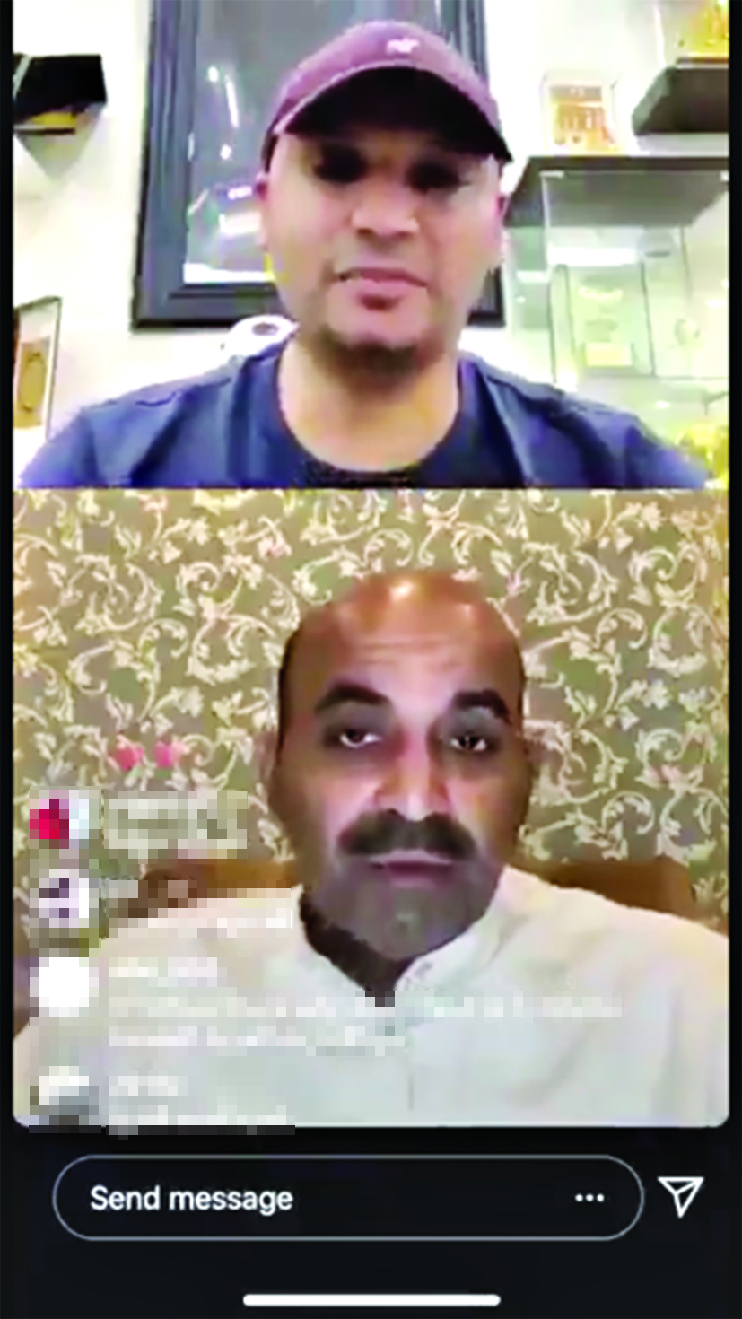 طارق العلي مع جاسم الهويدي في «اللايف»