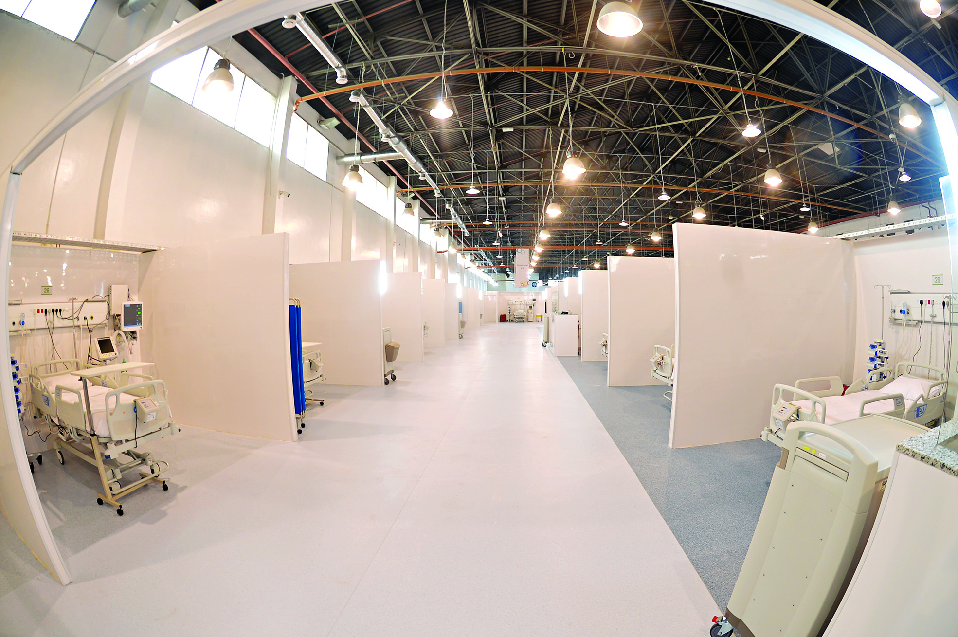 جانب من المستشفى الميداني 	(تصوير أسعد عبدالله)