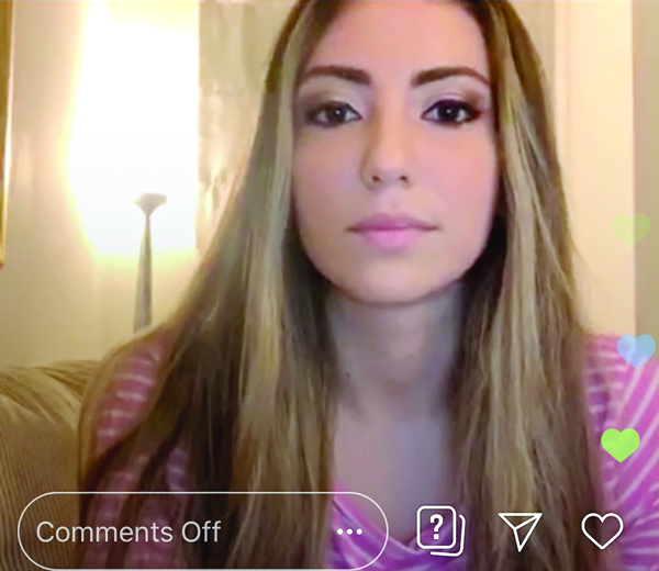 هناء جعفر متحدثة عبر الأونلاين مع المحاور محمد إبراهيم