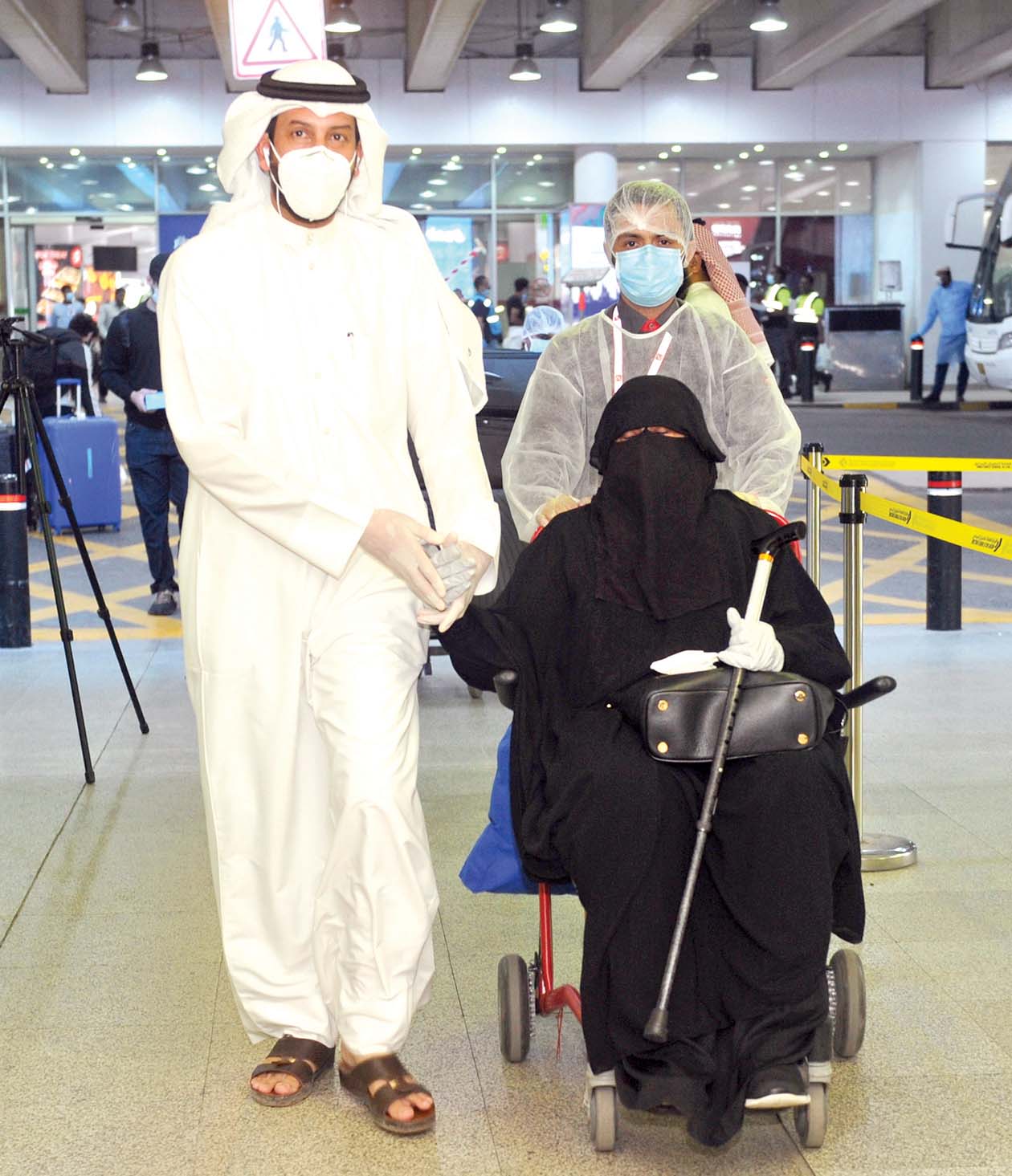 عائلة لدى وصولها