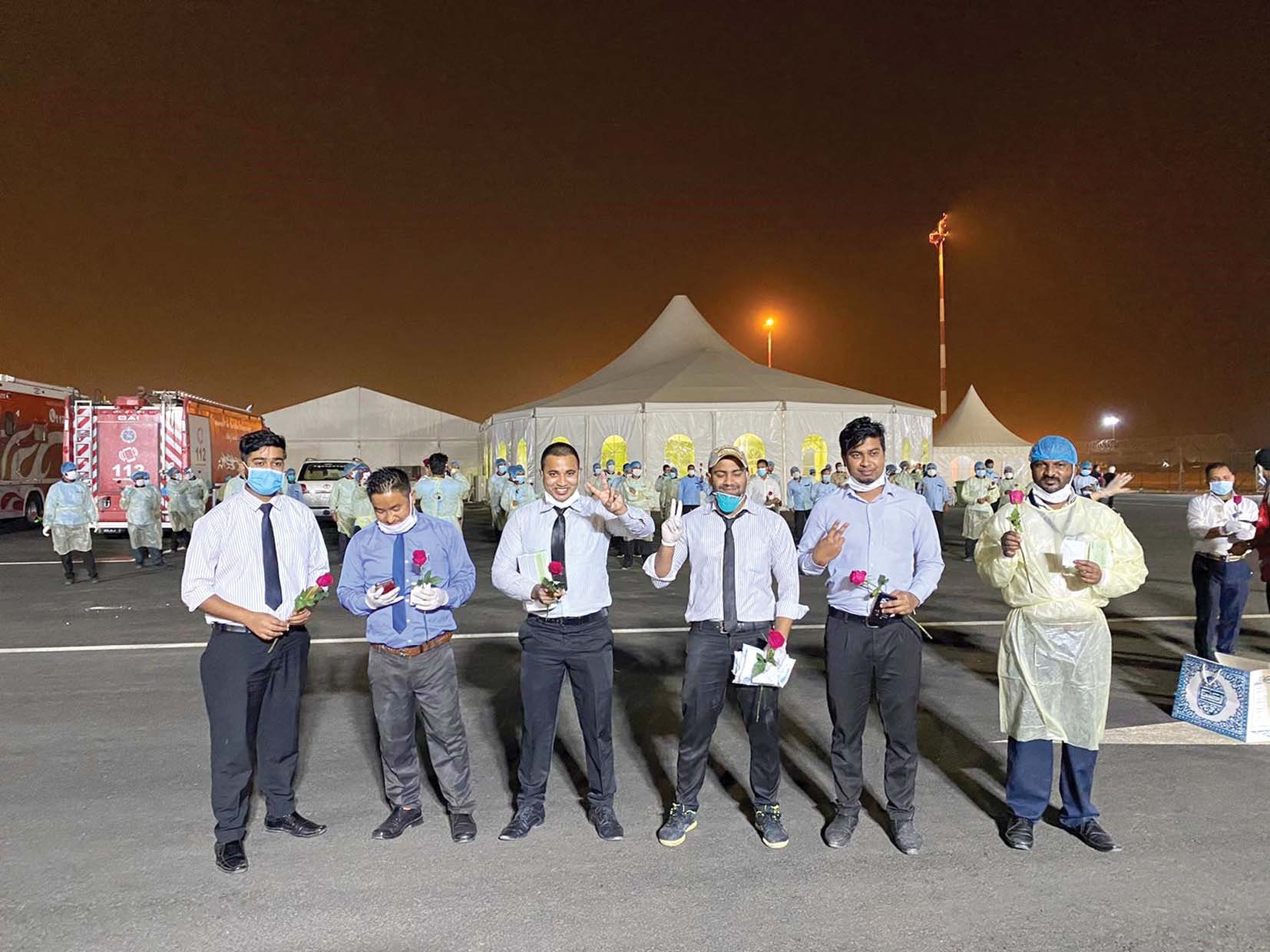 الكادر المساند للفرق الطبية