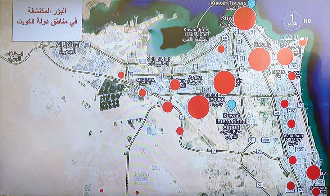 u062au0648u0632u0639 u0628u0624u0631 u0627u0644u0641u064au0631u0648u0633 u0641u064a u0627u0644u0645u0646u0627u0637u0642 u0627u0644u0643u0648u064au062au064au0629