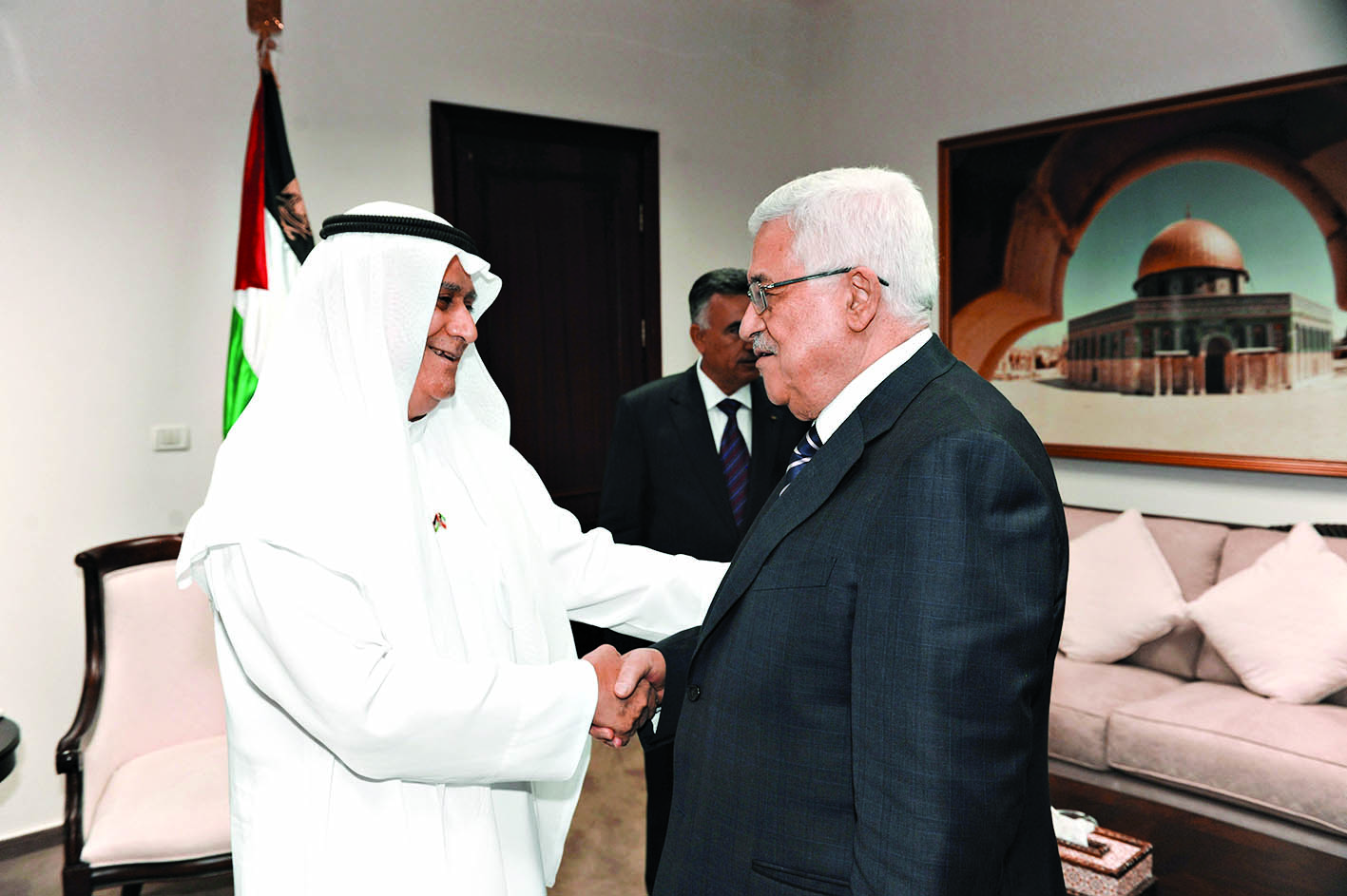  بهبهاني في لقاء مع رئيس السلطة الفلسطينة محمود عباس