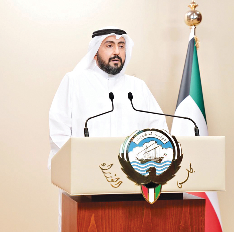 باسل الصباح خلال المؤتمر الصحافي